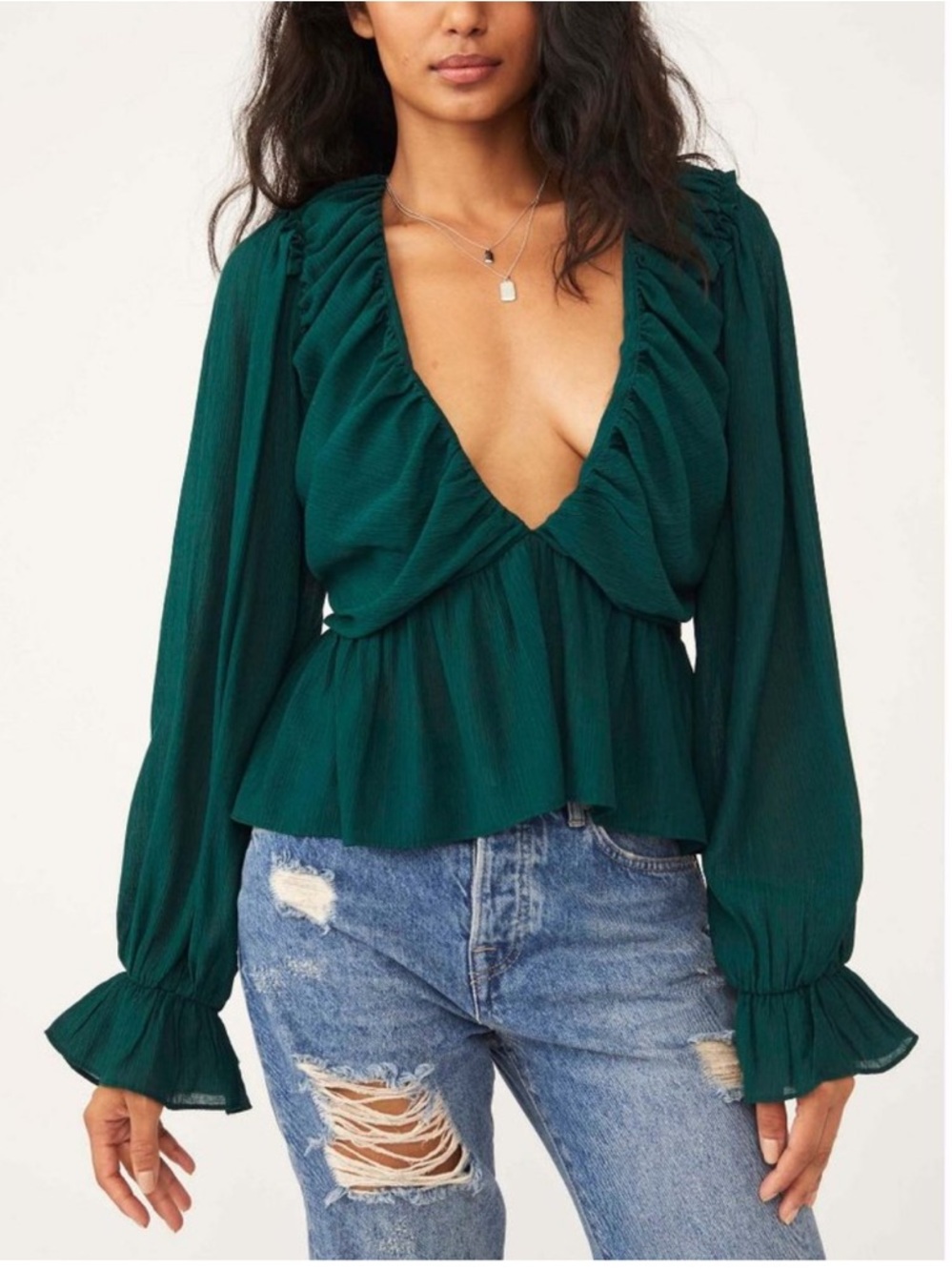 Free People Daia Garden Gem Blouse